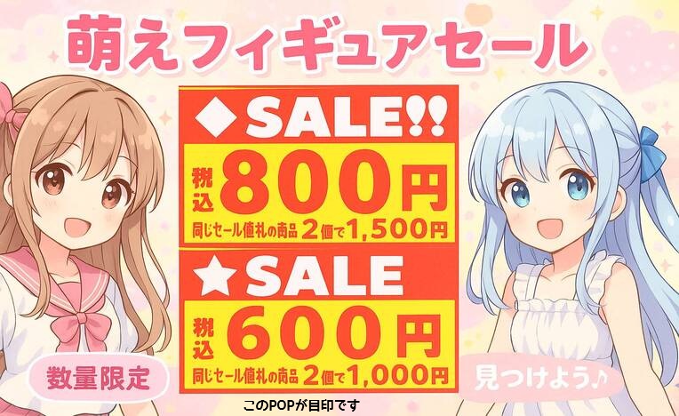萌えフィギュアセール開催中