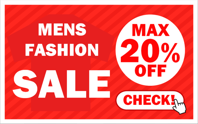 メンズ20%OFF