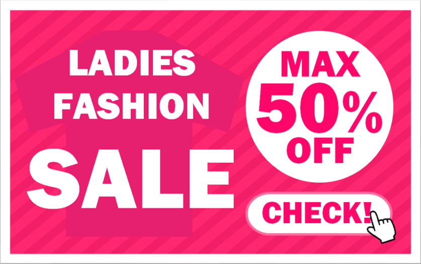 レディース50%OFF